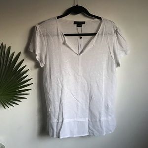 Sanctuary Uptown Tiered Hem Linen Tee